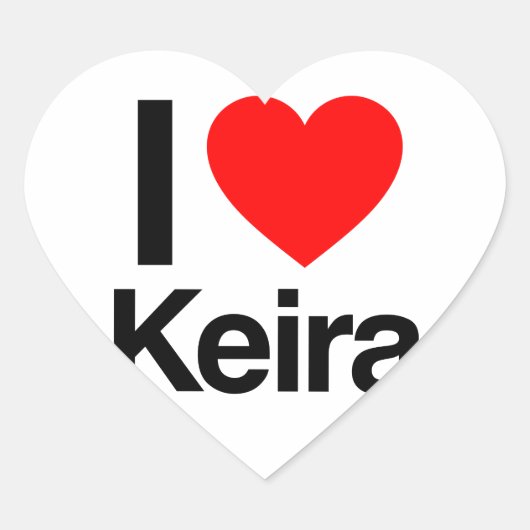 ik hou van keira hart sticker (Voorkant)