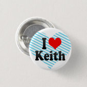 Ik hou van Keith Ronde Button 3,2 Cm (Voorkant /achterkant)