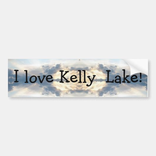 Ik hou van Kelly Lake Sunset Collage Bumpersticker (Voorkant)