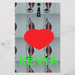 Ik hou van Kenia Art Print Briefpapier