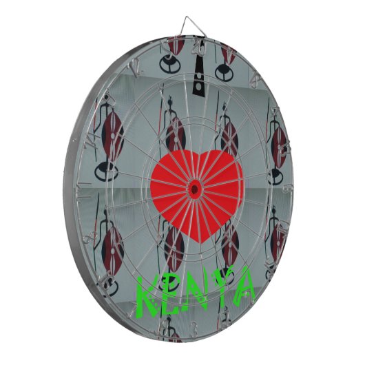 Ik hou van Kenia Art Print Dartbord (Voorkant Links)