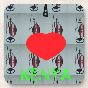 Ik hou van Kenia Art Print Drankjes Onderzetter