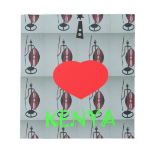 Ik hou van Kenia Art Print Notitieblok