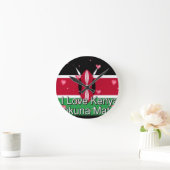 Ik hou van Kenia en "Hakuna Matata" Art Print Ronde Klok (Huis)