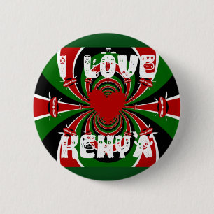 Ik hou van Kenia Hakuna Matata Gifts Round Button