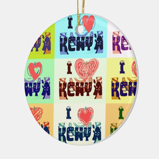 Ik hou van Kenia.png Keramisch Ornament (Links)