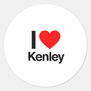 ik hou van kenley ronde sticker