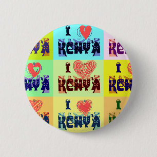 Ik hou van Kenya.png Ronde Button 5,7 Cm