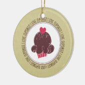 Ik hou van keramische kerstsieraden keramisch ornament (Links)