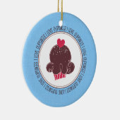 Ik hou van keramische kerstsieraden keramisch ornament (Rechts)