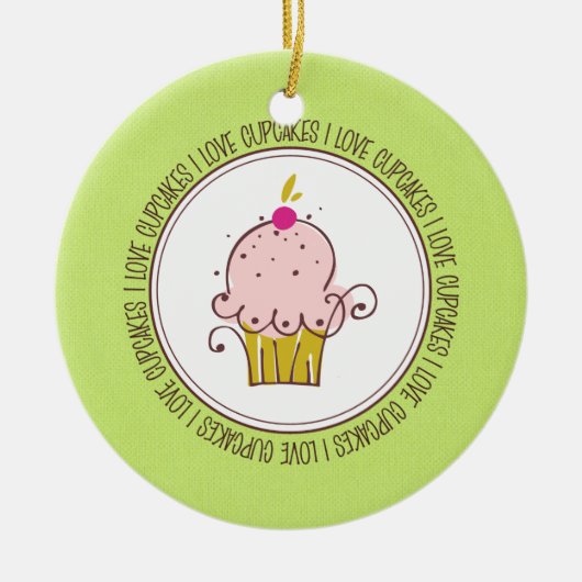 Ik hou van keramische kerstsieraden keramisch ornament (Voorkant)