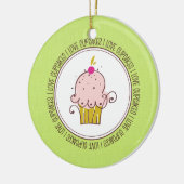 Ik hou van keramische kerstsieraden keramisch ornament (Links)