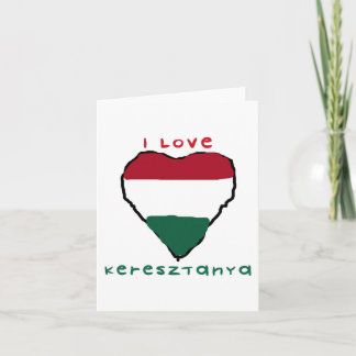 Ik hou van Keresztanya Notitiekaart