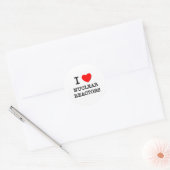 Ik hou van kernreactoren ronde sticker (Envelop)