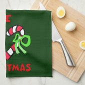 Ik hou van kerstkeuken theedoek (Quarter Fold)