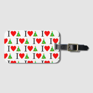 Ik hou van Kerstmis Bandana Bagagelabel