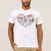 Ik hou van Kerstmis: feestelijk T-shirt (Voorkant)