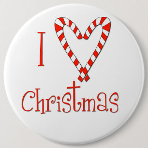 Ik hou van Kerstmis Ronde Button 6,0 Cm