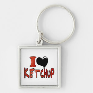 Ik hou van ketchup sleutelhanger