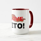 Ik hou van Keto Popular Bacon Mok (Voorkant rechts)