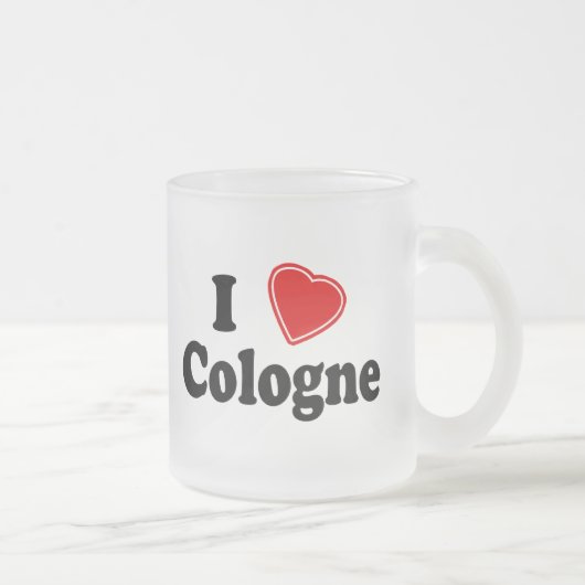 Ik hou van Keulen Matglas Koffiemok (Rechts)