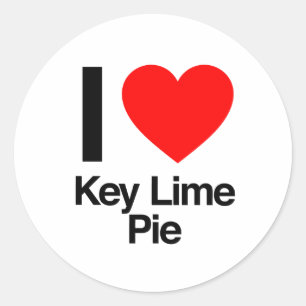Ik hou van Key limoen Pie Ronde Sticker