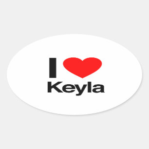 ik hou van keyla ovale sticker