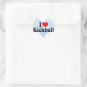 Ik hou van Kickball Ronde Sticker (Tas)