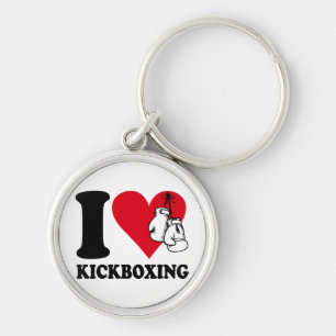 Ik hou van kickboksen sleutelhanger