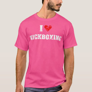 Ik hou van kickboksen voor fitness t-shirt