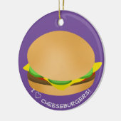 Ik hou van Kiddie Cheeseburgers Keramisch Ornament (Links)