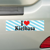 Ik hou van Kielbasa Bumpersticker (Op auto)