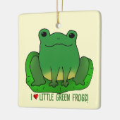 Ik hou van kikkers keramisch ornament (Links)