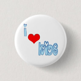 Ik hou van Kinder pop Ronde Button 3,2 Cm