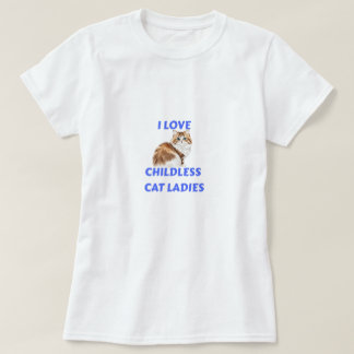 Ik Hou Van Kinderloze Kat Dames T-Shirt