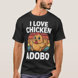 Ik hou van Kip Adobo Grappig Filipijns Voedselontw T-shirt
