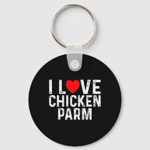 Ik hou van Kip Parm Liefhebbers Funny Italian Food Sleutelhanger