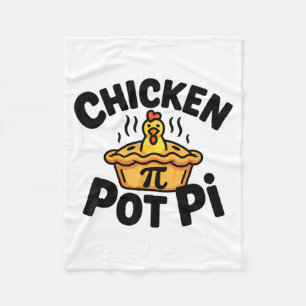 Ik hou van Kip Pot Pi Wiskunde Voedselgrap Fleece Deken