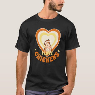 Ik Hou Van Kippen Boer Gardner Kip Hart Druiven T-shirt