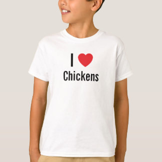 Ik hou van kippen t-shirt