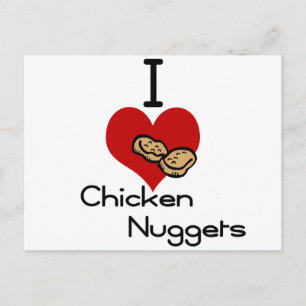 Ik hou van kippennuggets briefkaart