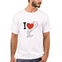Ik hou van Kitesurfen T-shirt | Kiteboarden Cadeau