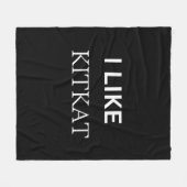Ik hou van kitkat fleece deken (Voorkant (Horizontaal))