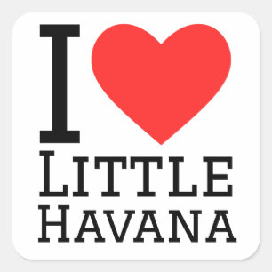 Ik hou van kleine Havana Vierkante Sticker