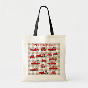 Ik hou van kleine rode vrachtwagens tote bag