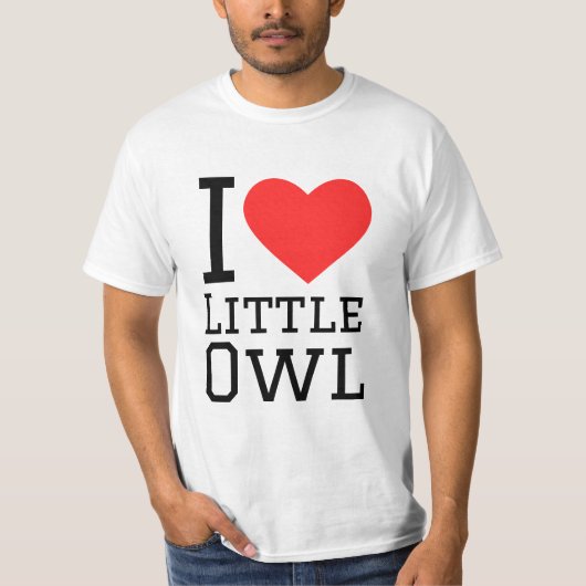 Ik hou van kleine uil t-shirt (Voorkant)
