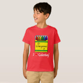 Ik hou van kleuren met Crayons T-shirt (Voorkant volledig)