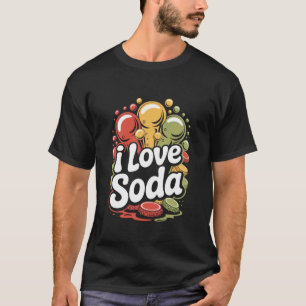 Ik Hou Van Kleurrijke Borrels Van Frisdrank Leuk T-shirt