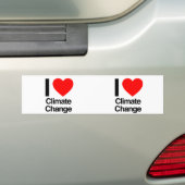 ik hou van klimaatverandering bumpersticker (Op auto)
