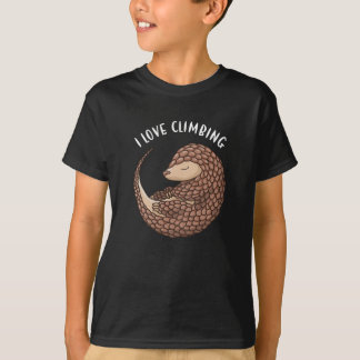 Ik hou van klimmende pangoline t-shirt